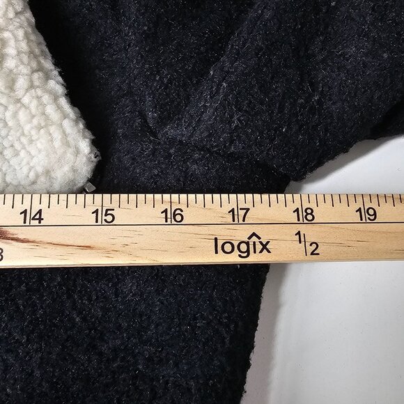 Adam Levine Womens Black Sherpa Collar Lined Moto Jacket Wool Blend‎ XS - Picture 9 of 10